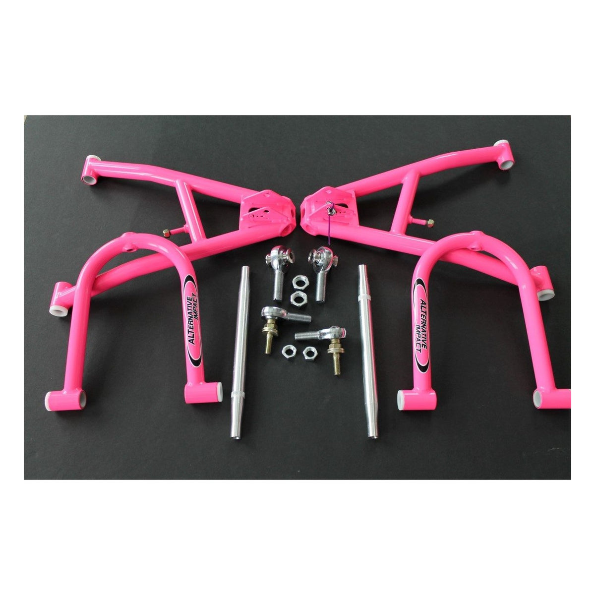 Alternative Impact 36" True Clearance Chromoly A-Arm Kit, Polaris RMK AXYS / Matryx 2016–2026, Neon Pink