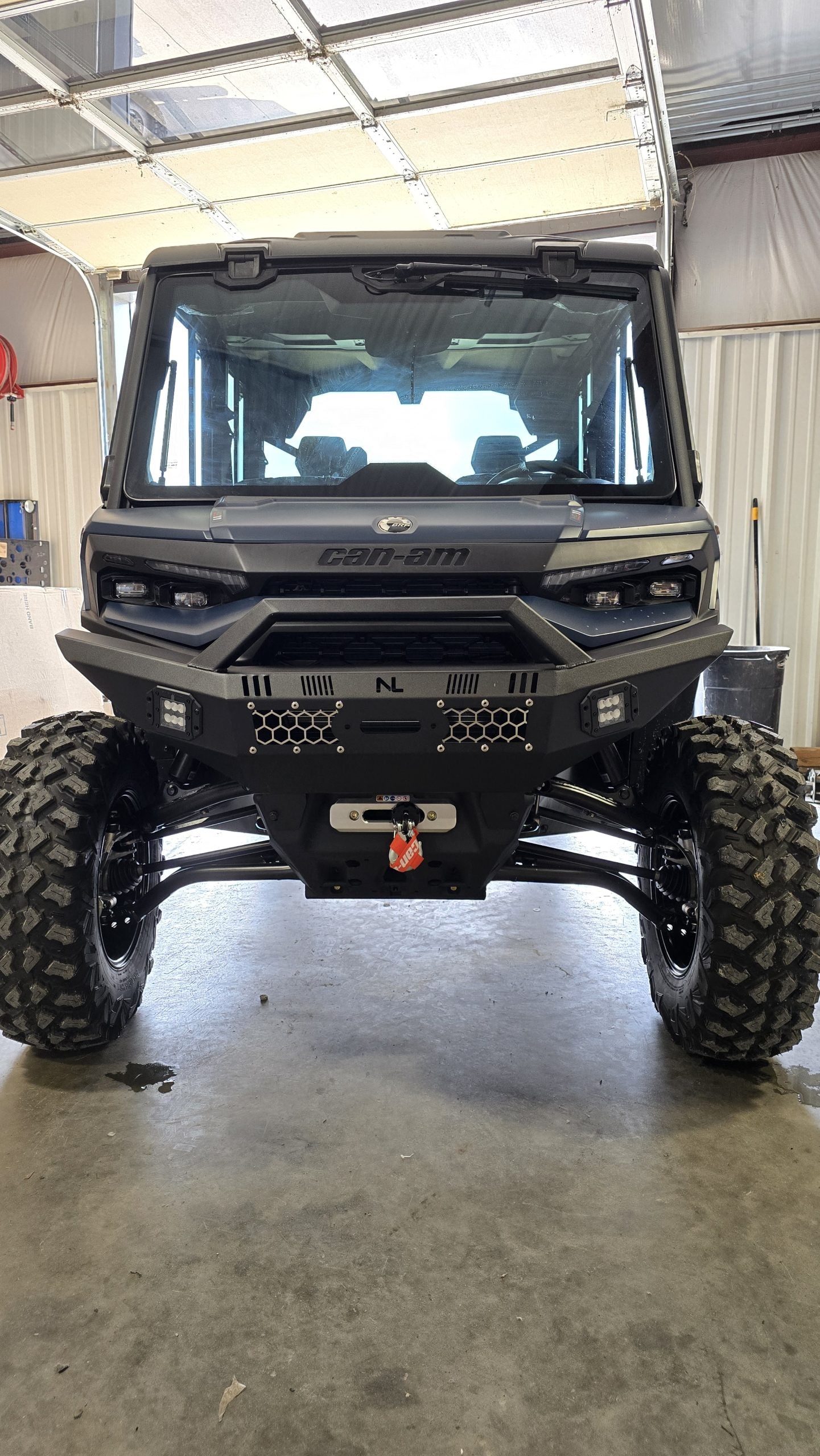 Can-Am Defender HD11 Front Winch Bumper with LED Lights