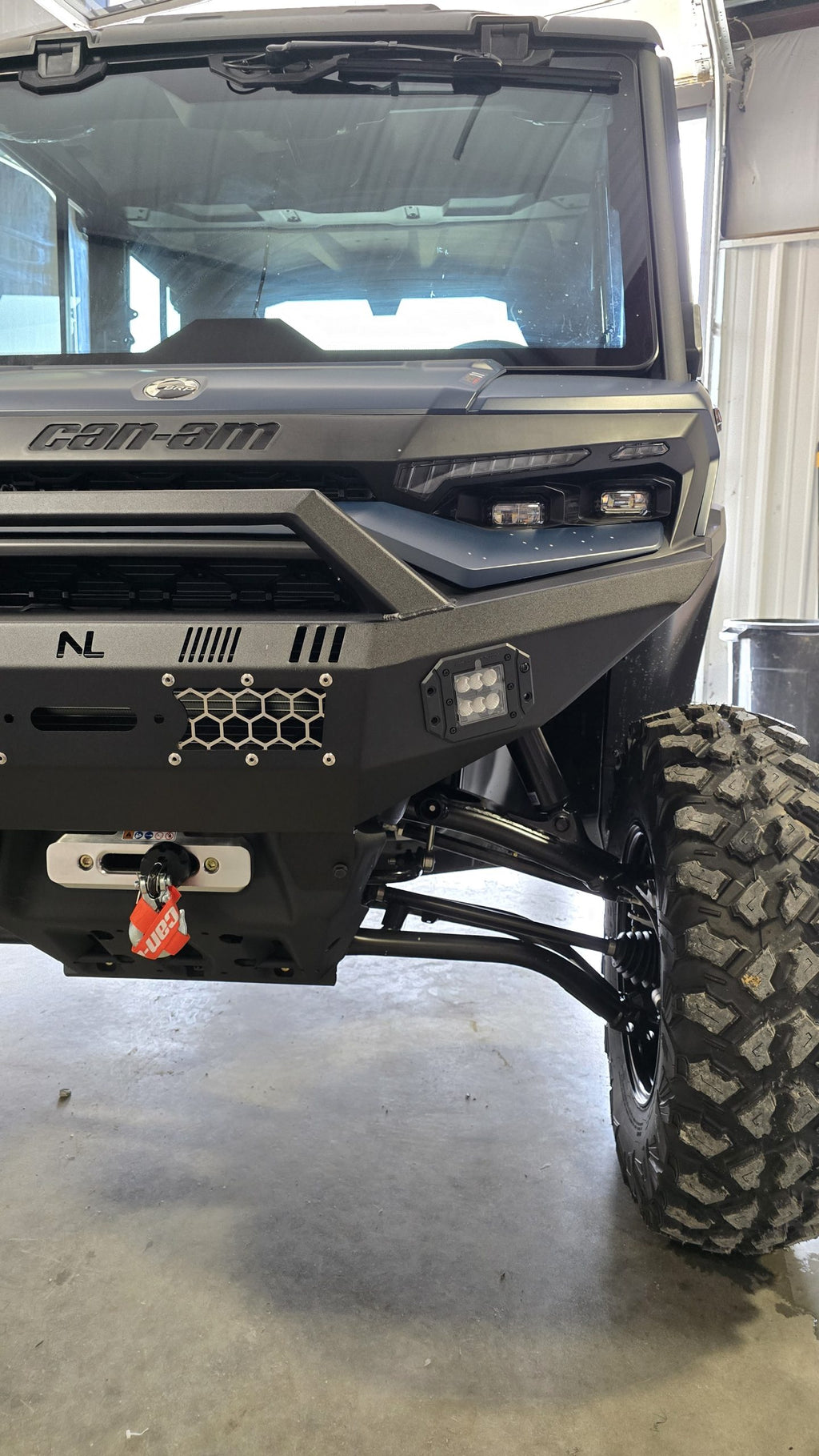Can-Am Defender HD11 Front Winch Bumper with LED Lights