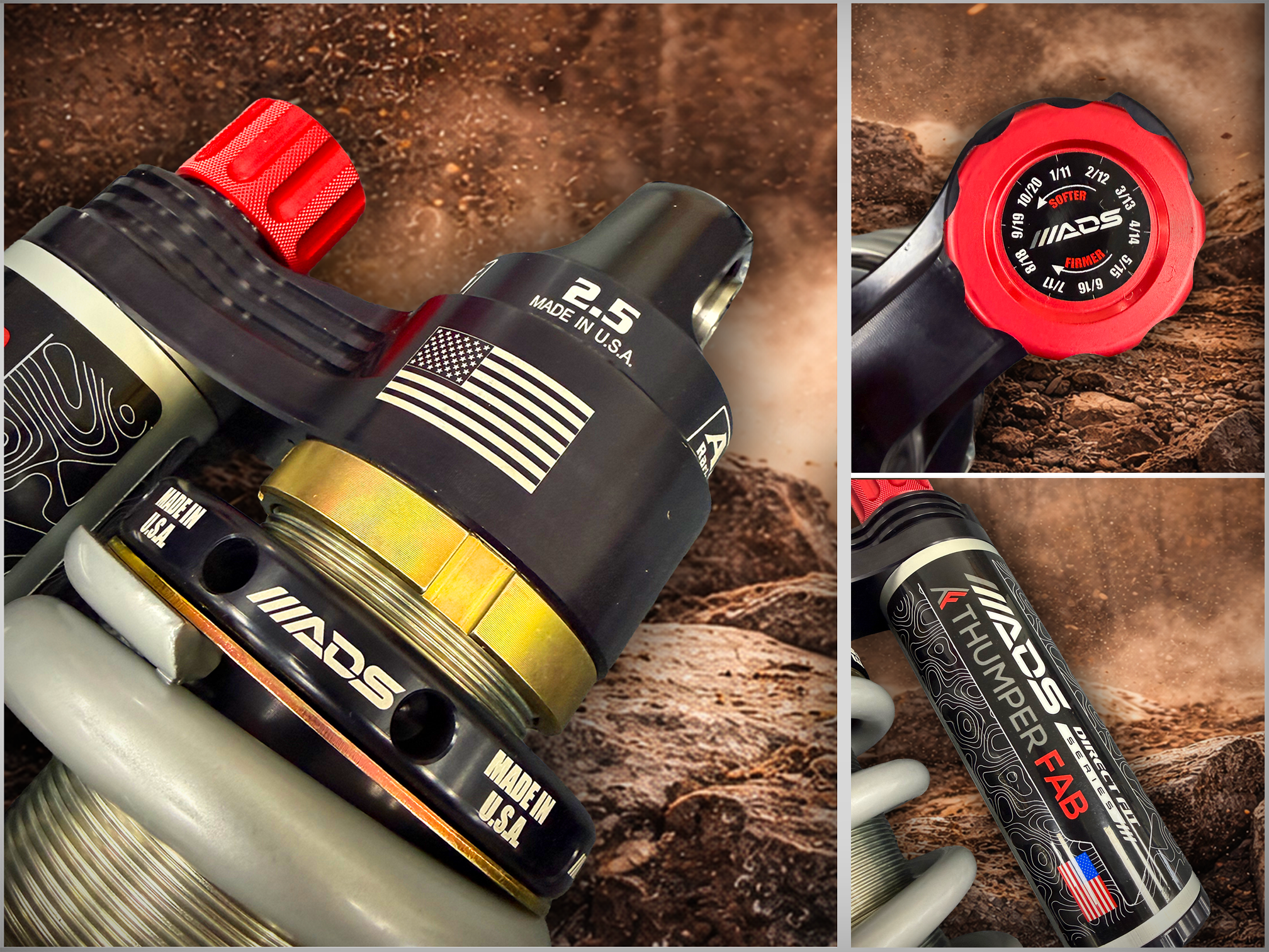 Can-Am Defender HD11 Long Travel Shock Set - ADS Racing (SINGLE CAB)