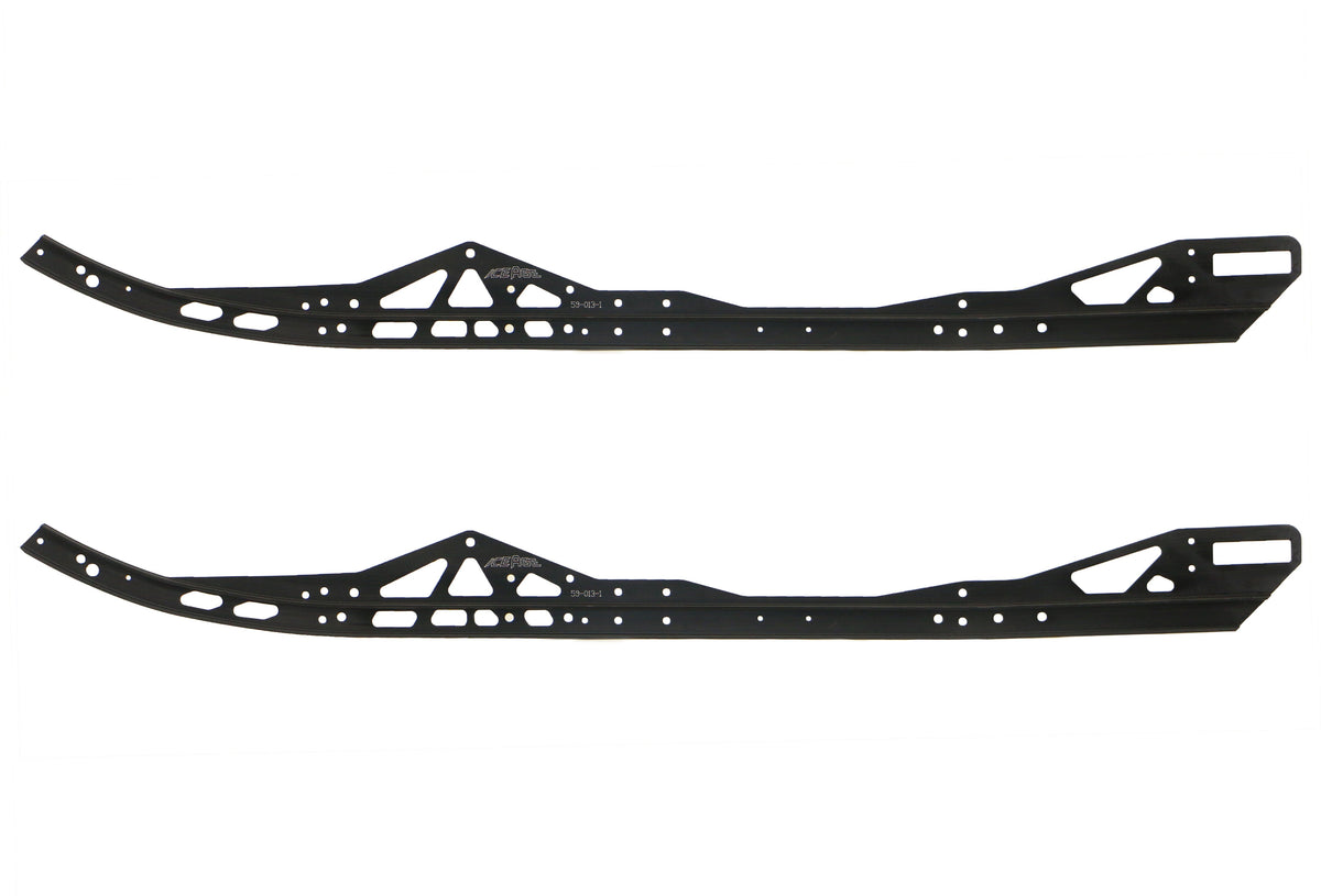 IceAge Rails — Polaris Pro-Ride Switchback Assault, Tipped Up