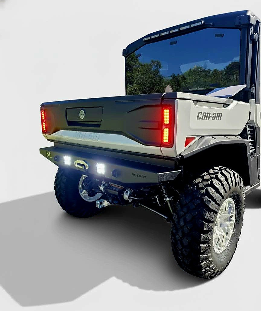 Can-Am Defender HD11 Rear Winch Bumper with LED Lights