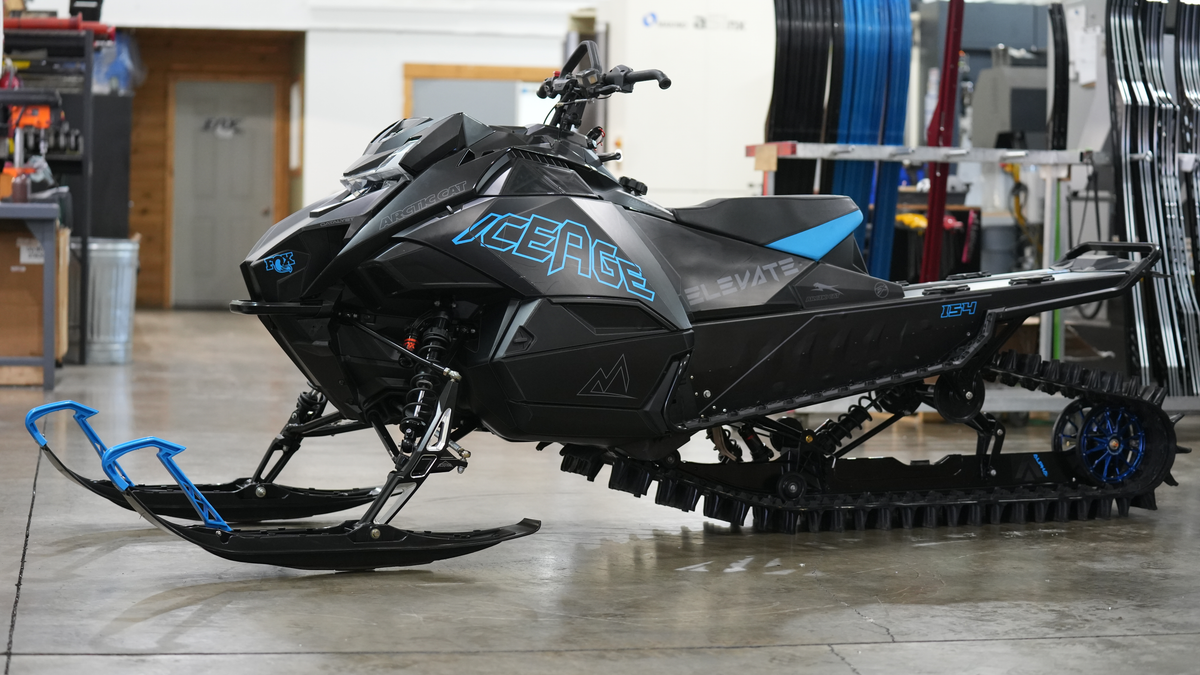 Arctic Cat Catalyst with IceAge ELEVATE, sidehill