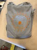 A2D Motorsports sand hoodie with the orange Stars and State Alaska logo
