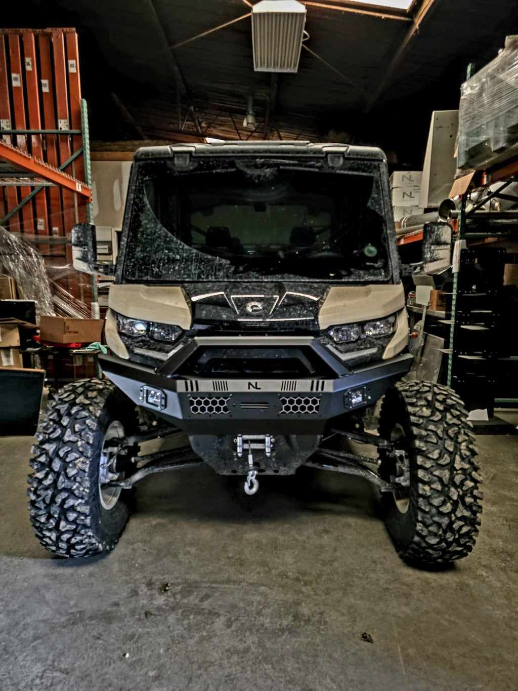 Can-Am Defender Front Winch Bumper with LED Lights