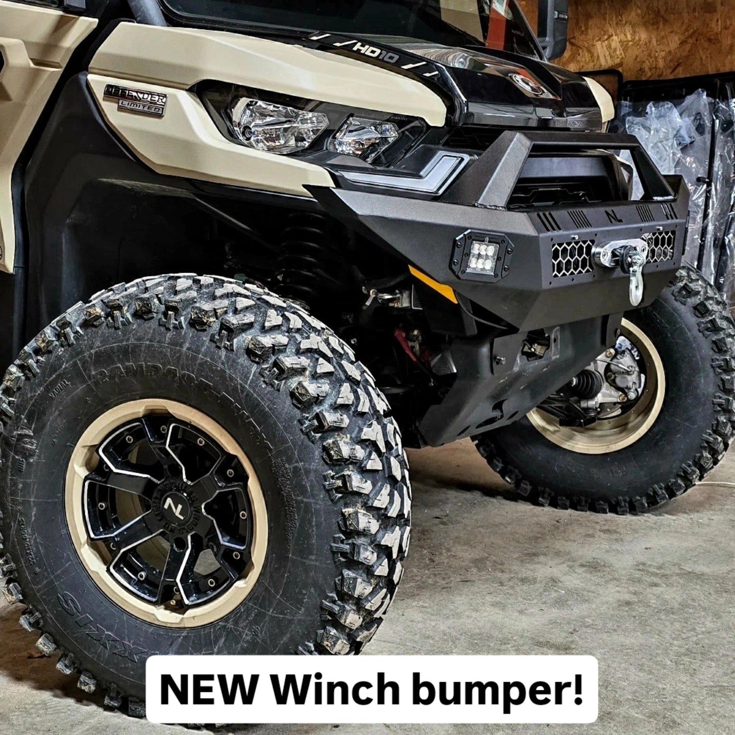 Can-Am Defender Front Winch Bumper with LED Lights