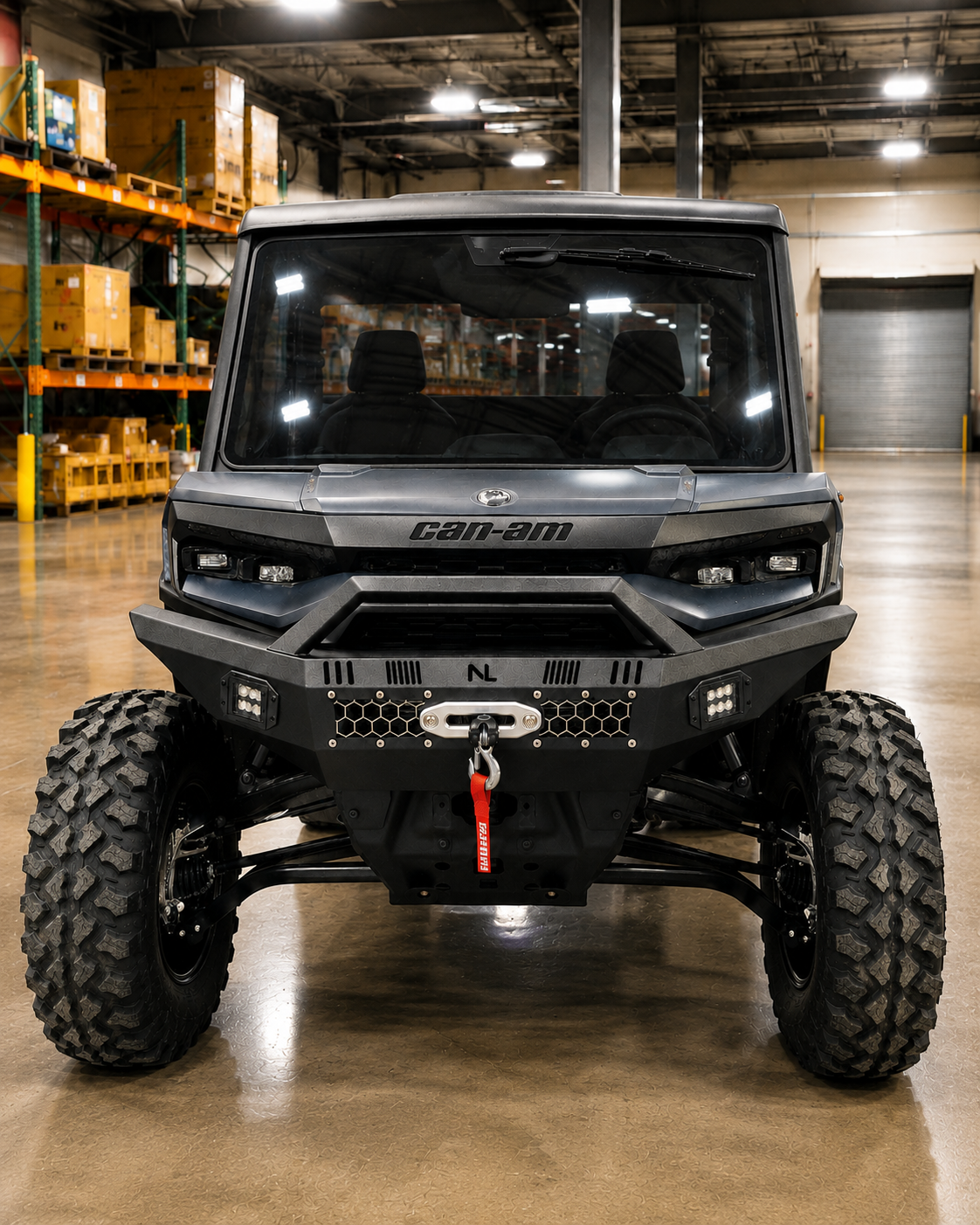 Can-Am Defender HD11 Front Winch Bumper with LED Lights