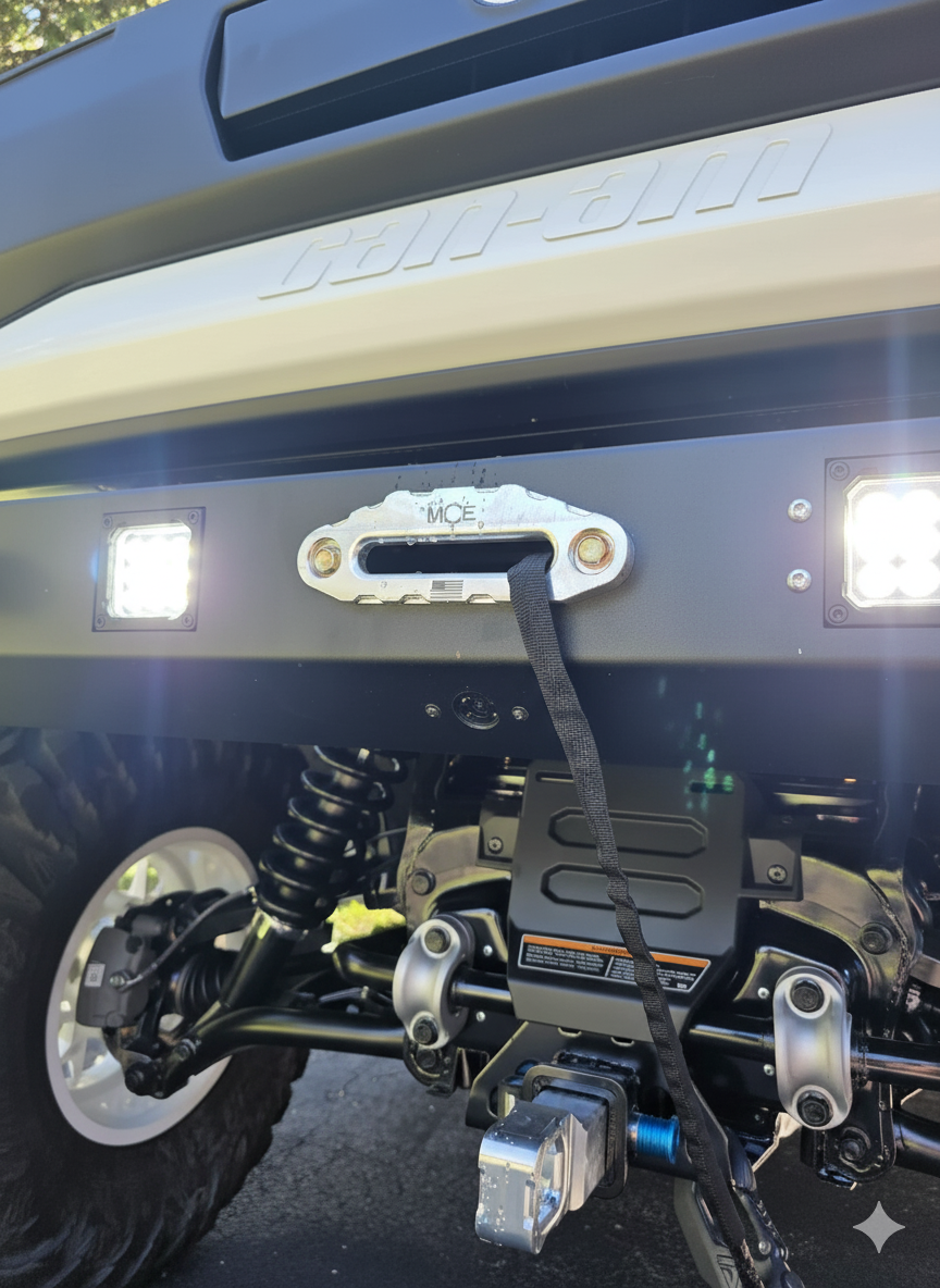 Can-Am Defender HD11 Rear Winch Bumper with LED Lights