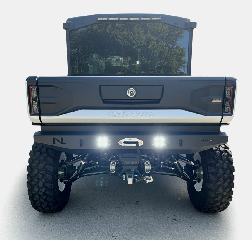 Can-Am Defender HD11 Rear Winch Bumper with LED Lights