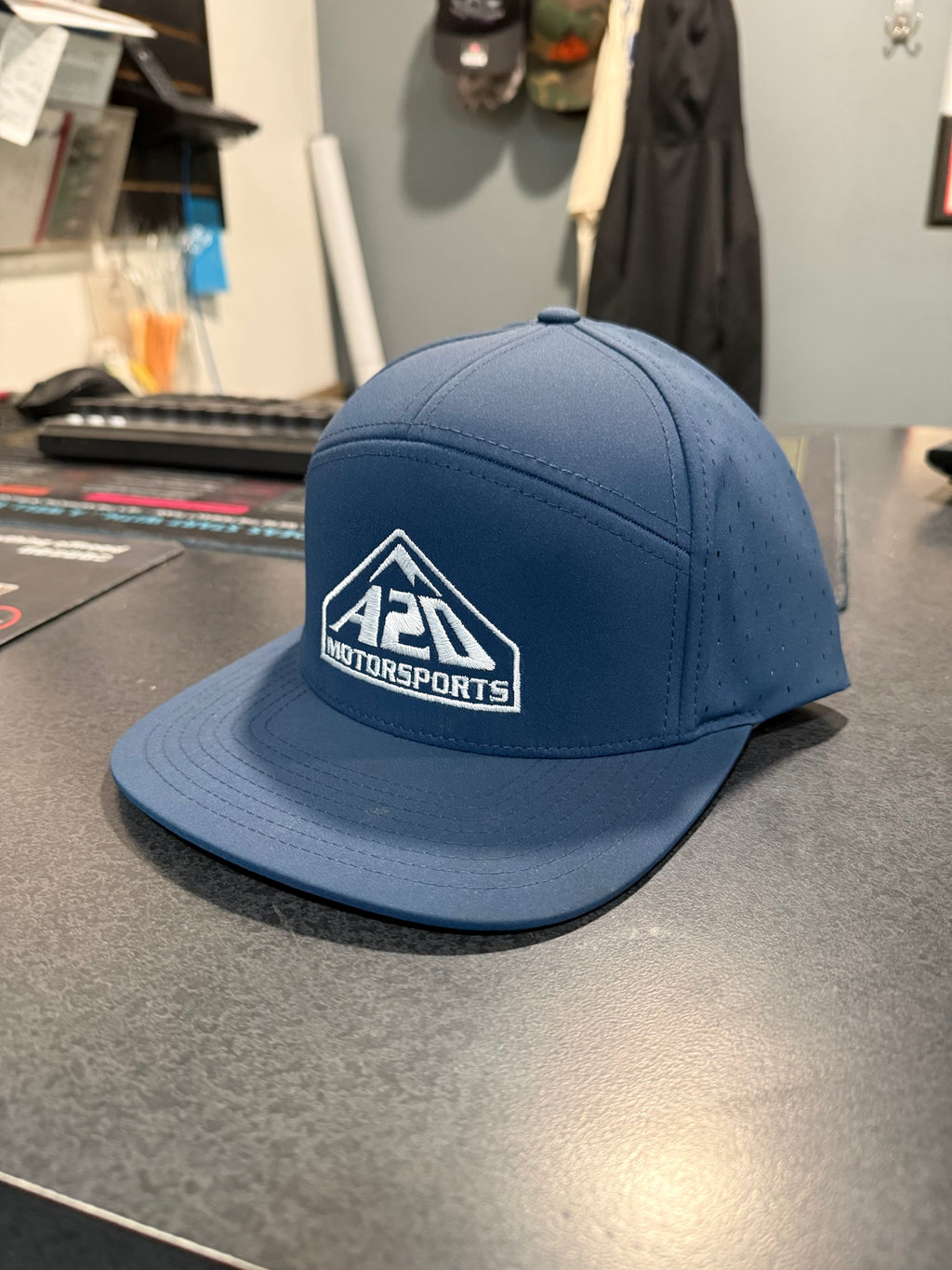 A2D Motorsports Richardson Performance hat, navy with white mountain logo