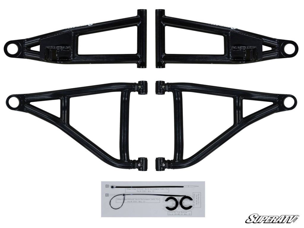 SuperATV Honda Pioneer 1000 high clearance 1.5-inch forward offset A-arms (2016-2021)