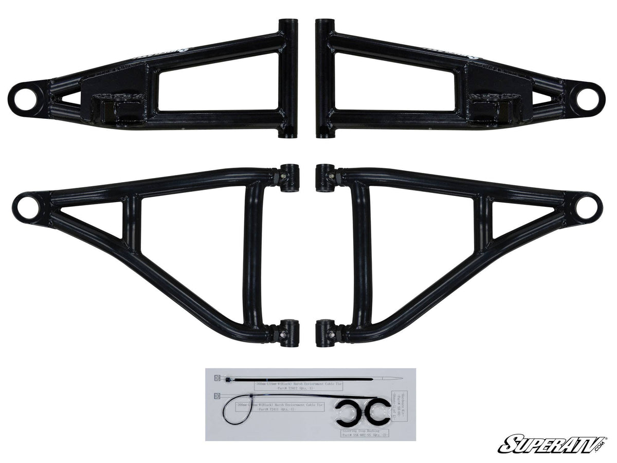 SuperATV Honda Pioneer 1000 high clearance 1.5-inch forward offset A-arms (2016-2021)