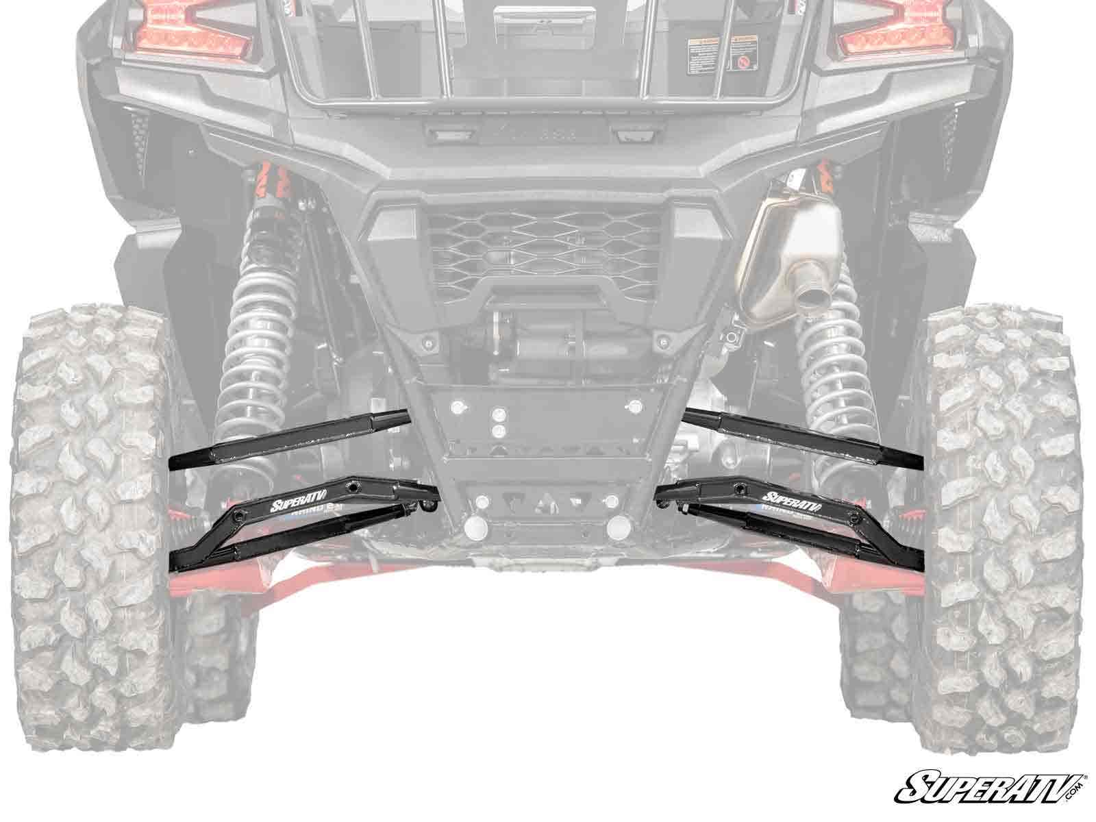 Kawasaki Teryx KRX 1000 Boxed High Clearance Radius Arms — Black by SuperATV