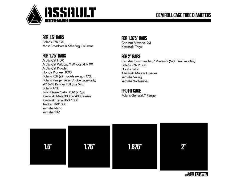 Assault Industries 4" x 3" UTV Registration Plate (Universal)