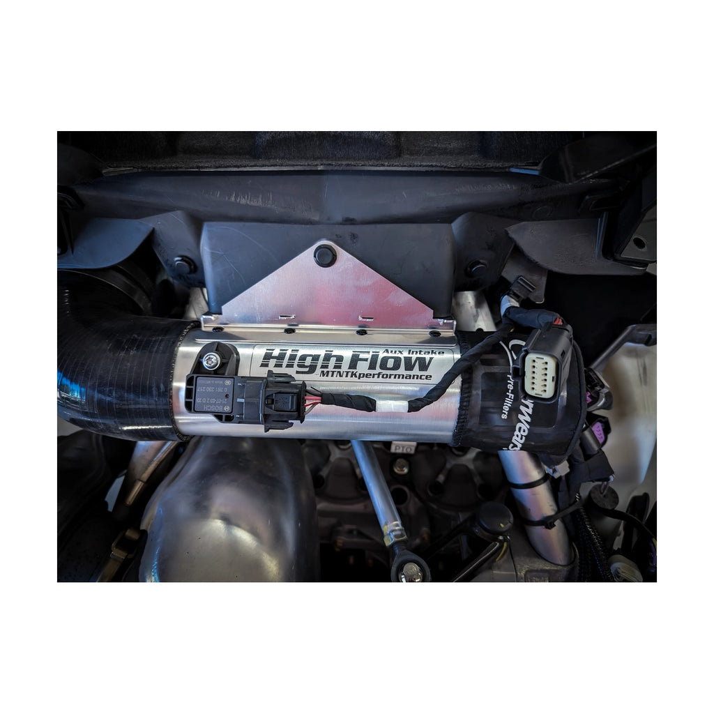 MTNTK High Flow Aux Intake installed on a Polaris Patriot Boost