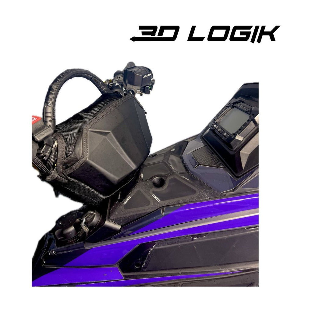 3D Logik RibKage intake installed under the handlebars of a Polaris Matryx
